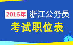 浙江公务员考试职位表