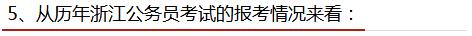 历年浙江公务员考试的报考情况 